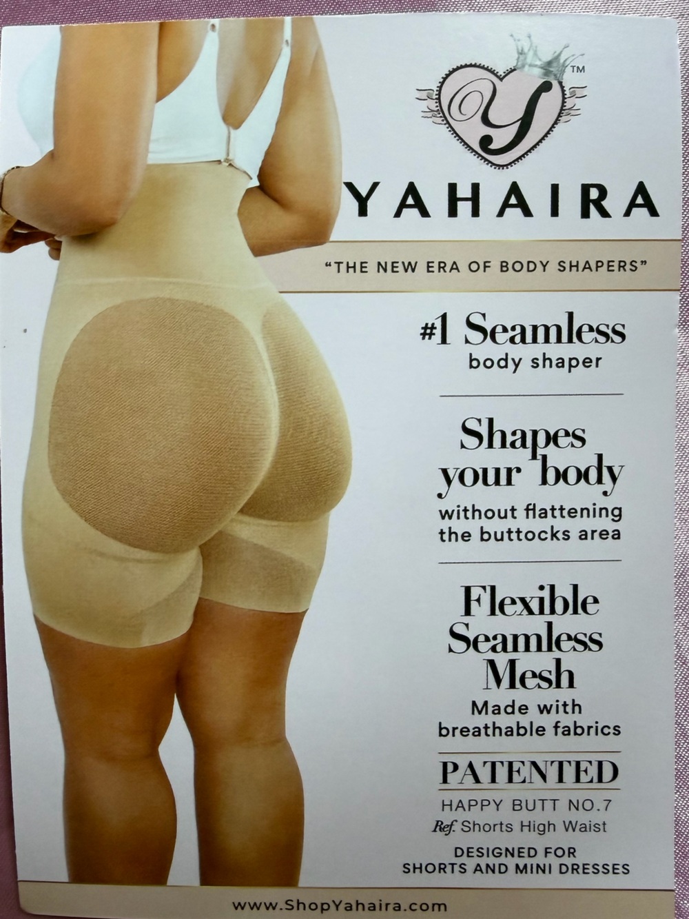 Yahaira Seamless High-Waist Shaping Shorts — Beige